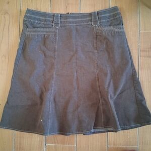 cato Brown a-line denim skirt , pockets sz 16 small stain shown in pics